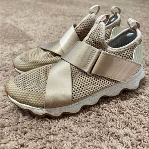 Sorel Beige Athletic Slip-On Shoes